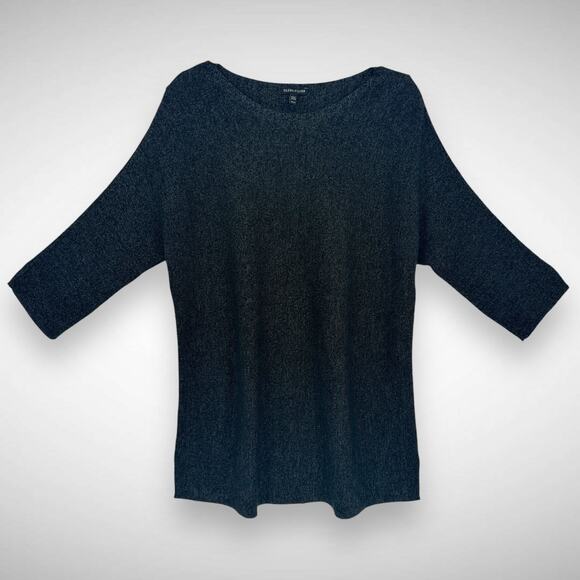 Eileen Fisher System Knit Wool Blend Sweater Top Size Medium Quarter Sleeve - Picture 2 of 6